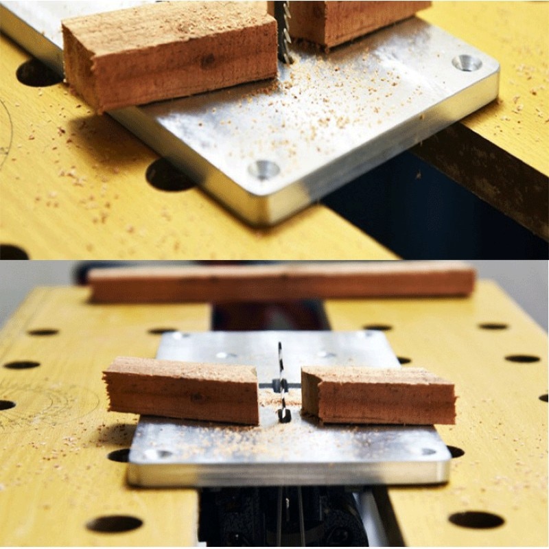 Aluminum Plunge Router Table Insert Plate Small Size Multifuctional Household for Electric curve saw woodworking tool