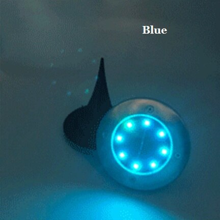 LED solaire lumière de pelouse lampe extérieure colorée 8LED s enterré éclairage souterrain étanche jardin/paysage/patio/rue/canal: 8LEDs Blue