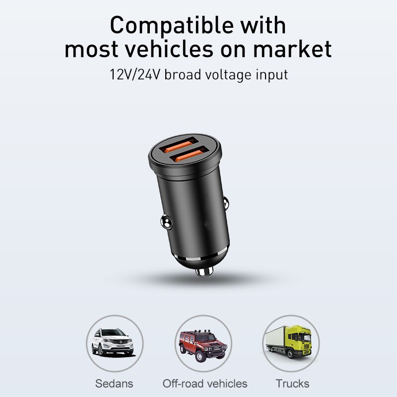 48W USB Car Charger Quick Charge QC 4.0 3.0 FCP SCP AFC USB PD Fast Charging Car Phone Charger For Huawei Xiaomi iPhone 12 13 11