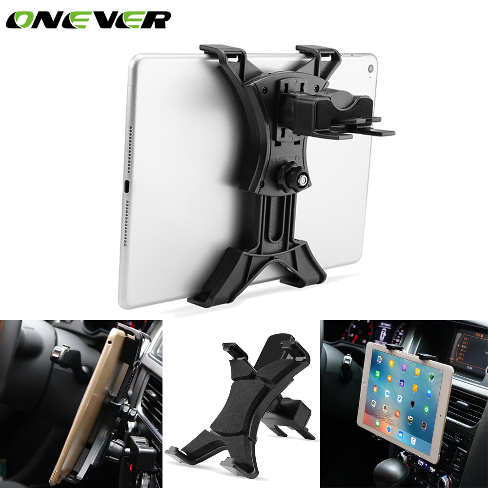 Onever Universele Auto CD Slot Tablet PC Houder Stand Beugel 360 Graden Draaibare Houder Rack voor 7-11 "Tablet iPad Air Mini