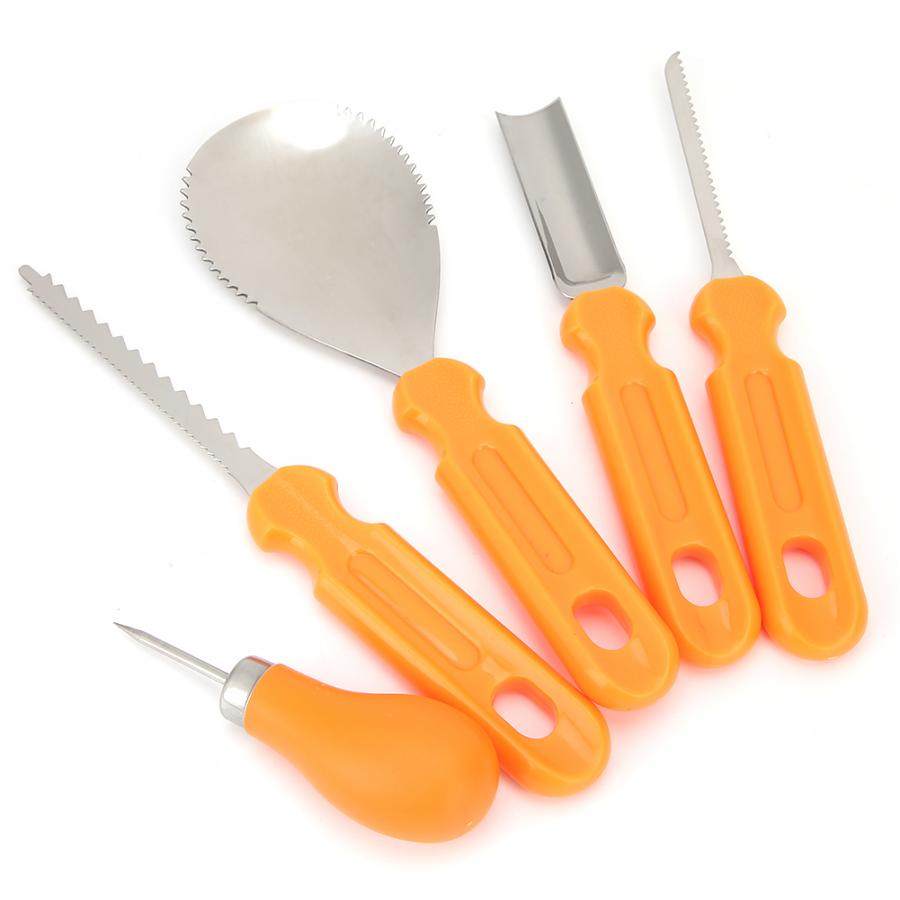 5 stk halloween græskar udskæring cutter gør-det-selv dekoration carver cutters værktøj sæt halloween græskar kit