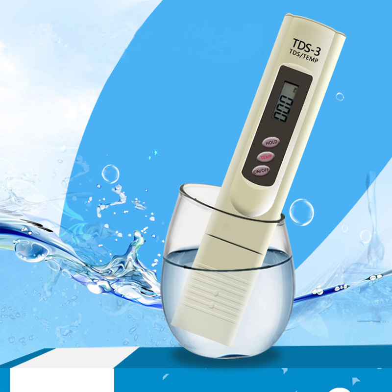 Tds -3 vandtestmåler temperatur tester pen konduktivitet vand måling tds & temperatur tester 0-9990 ppm