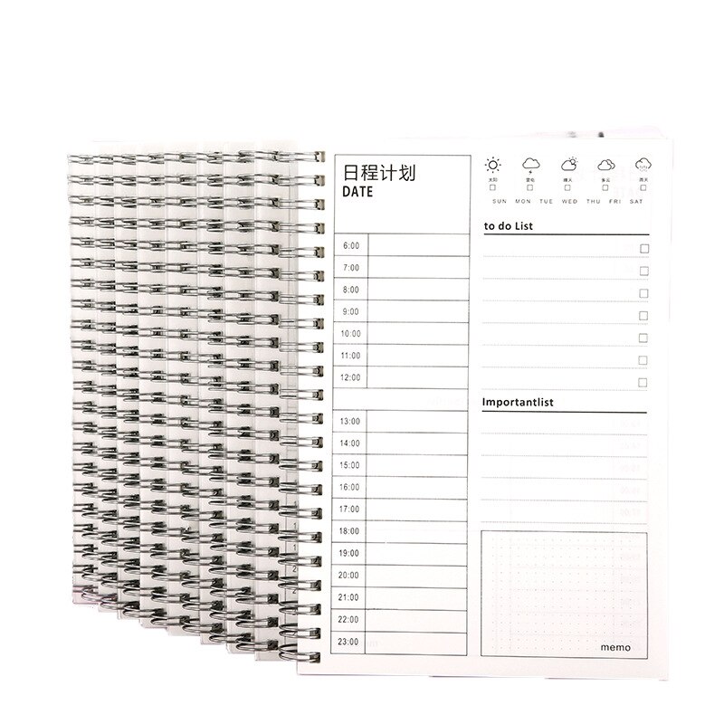 A5 Coil Schedule Planning Notebook Notebooks and Journals Planer Agenda Planner Notebooks for Students