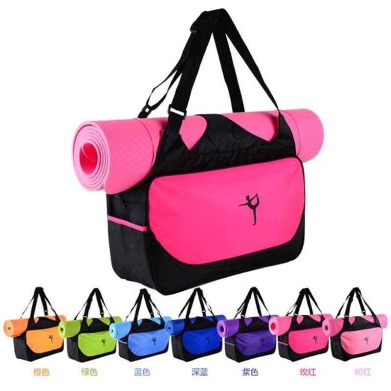 Multifunktionelt vandtæt tøj rygsæk yogamåttetaske til kvinders håndtasker fitness gym pilates rejse sports taske uden måtten