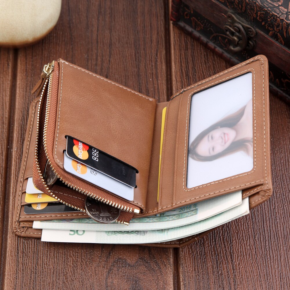 Catei Karrui hommes portefeuille court portefeuille hommes dollar clip rétro carte paquet hommes portefeuille