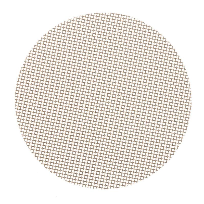 Rund bbq mesh grillmatta värmebeständig non-stick rostning matlagningsdyna hem återanvändbar grillplåt ptfe belagd bbq liner: 36cm