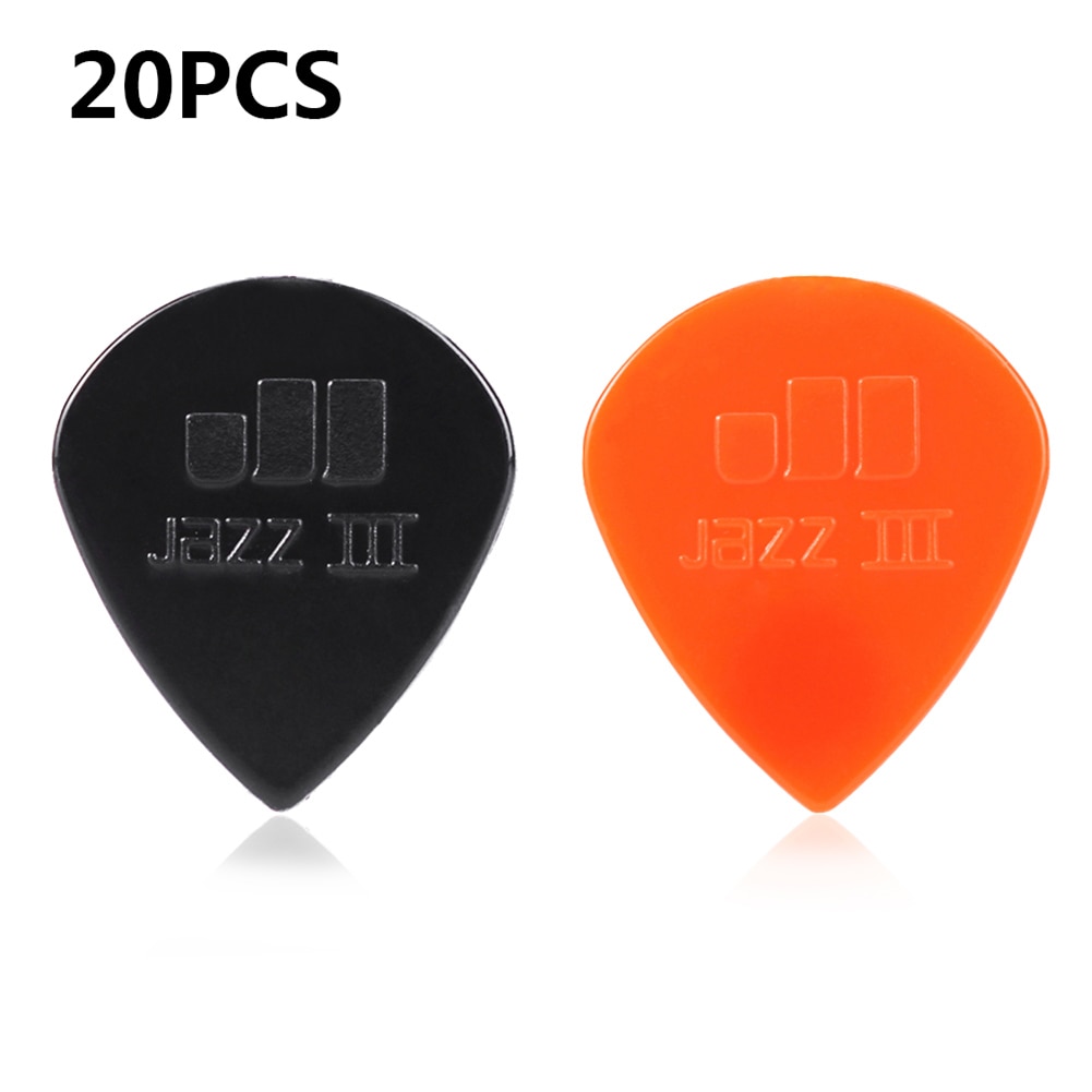 20 stk gitarplukk tortex jazz iii xl gitarplukk plekterformidler gitardeler tilbehør fargerike gitarplukk