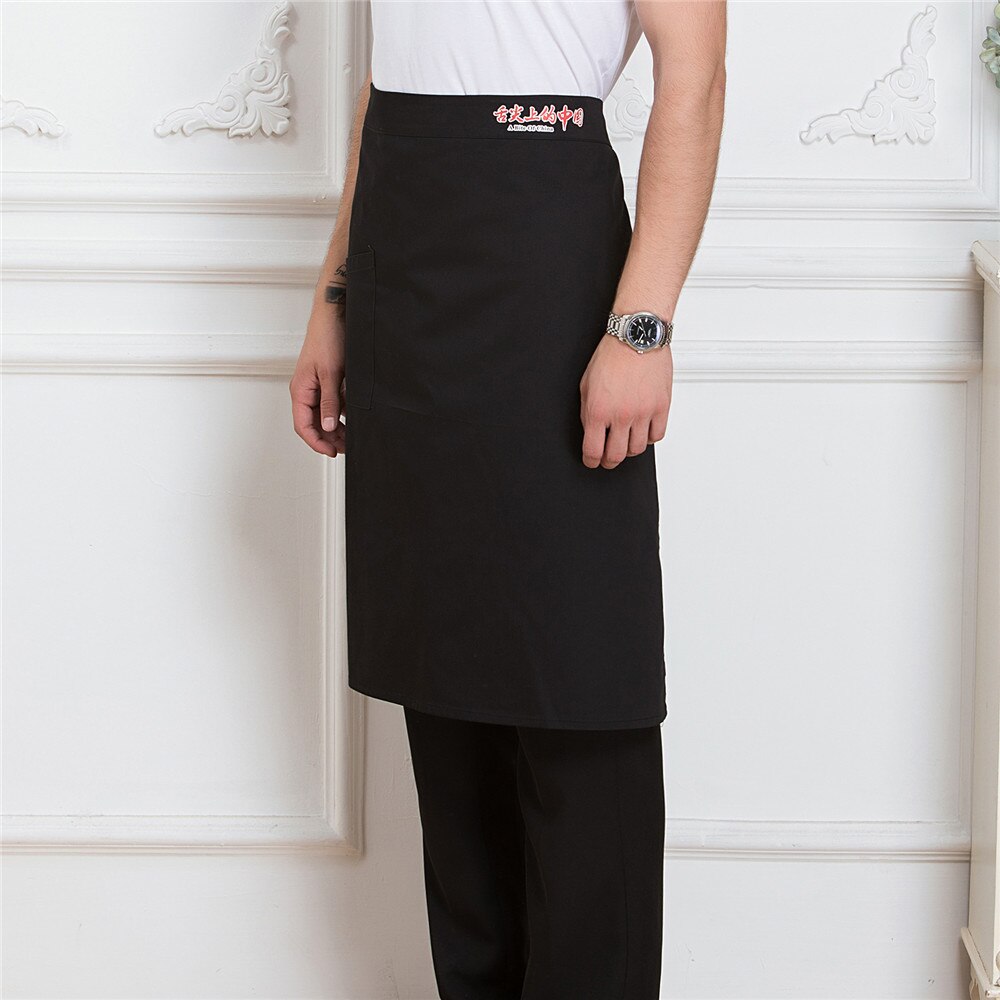 Chinese Style Restaurant Kitchen Waiter Chef Cooking Half Aprons Unisex Canteen Cuisine Workwear Uniforms Apron