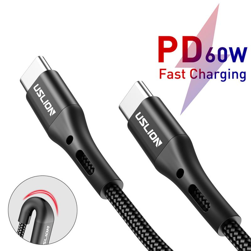 Nowy 1 sztuk USB type-c szybkie ładowanie kabel ładowania danych przewód podwójny typ C głowy linii danych dla HUAWEI P30 Xiaomi Samsung akcesoria