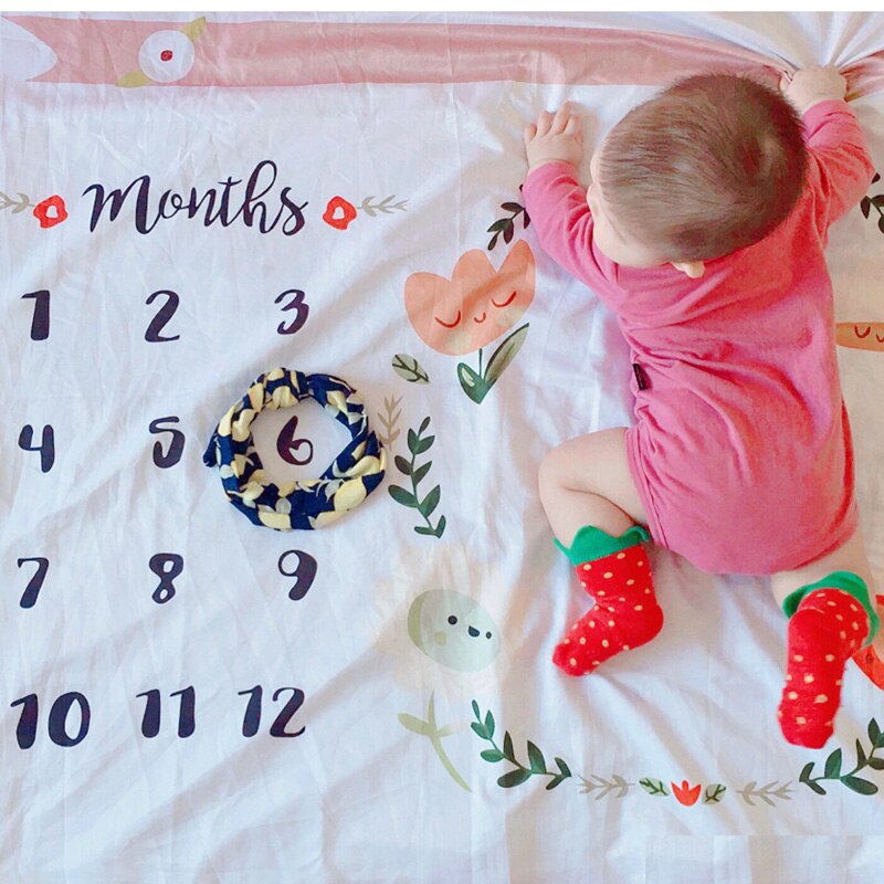 Baby Monthly Blanket Newborn Photography Backdrops Baby Receiving Blankets Baby Photo Blanket Born Baby Accessories