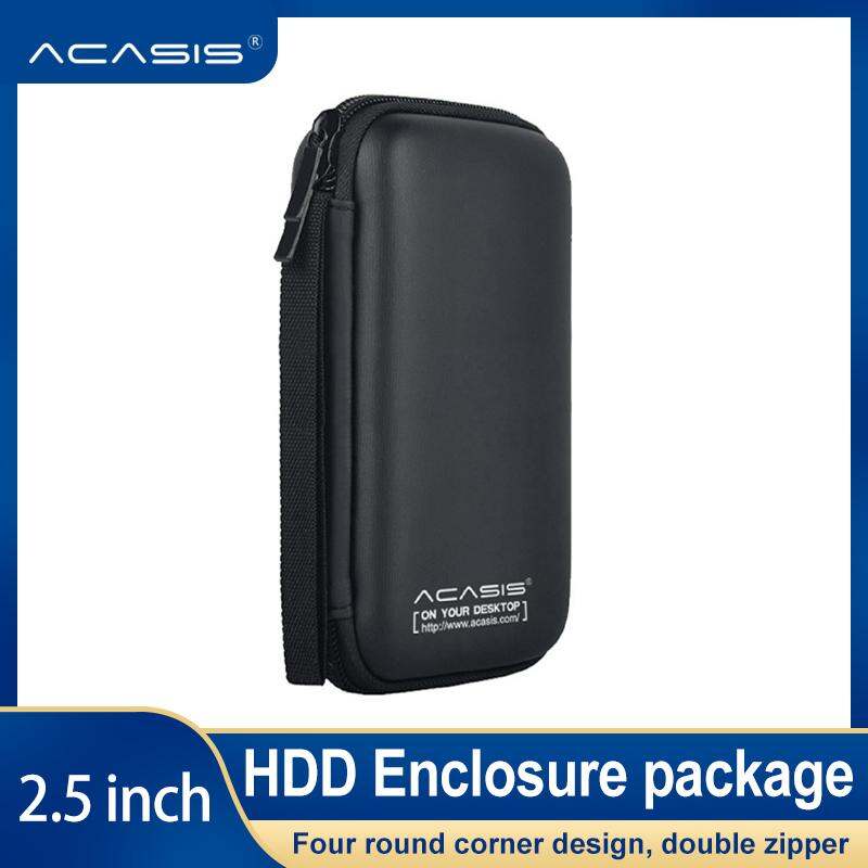 Acasis-caja de HDD de 2,5 pulgadas, bolsa de disco duro portátil para caja de HDD externa, caja de protección de almacenamiento, Banco de energía