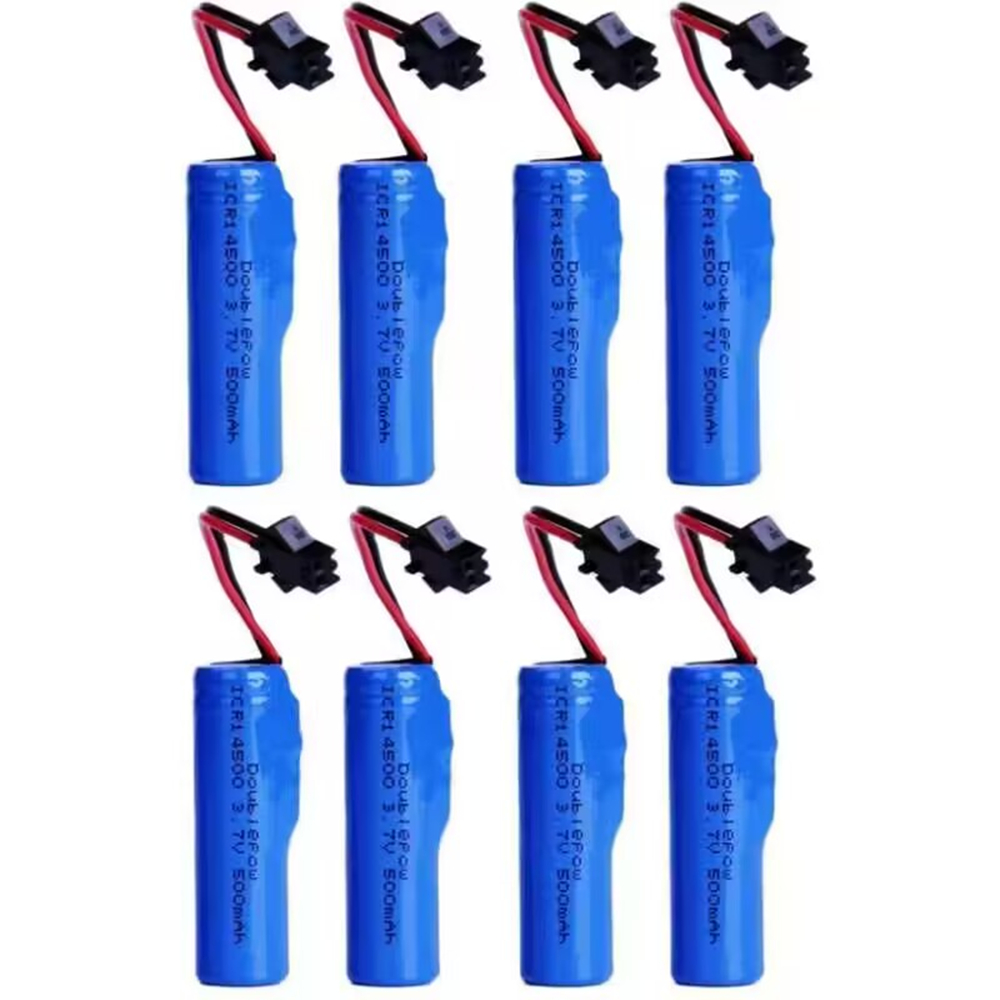 14500 AA rechargeable battery 3.7V 500mAh rechargeable lithium battery with intelligent protection board: Pink