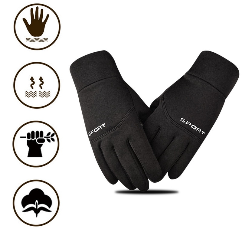 Winter Men Gloves Anti Slip Windproof Windstopers Snowboard Gloves Touch Screen Warm Breathable Male Motorcycle Riding Gloves