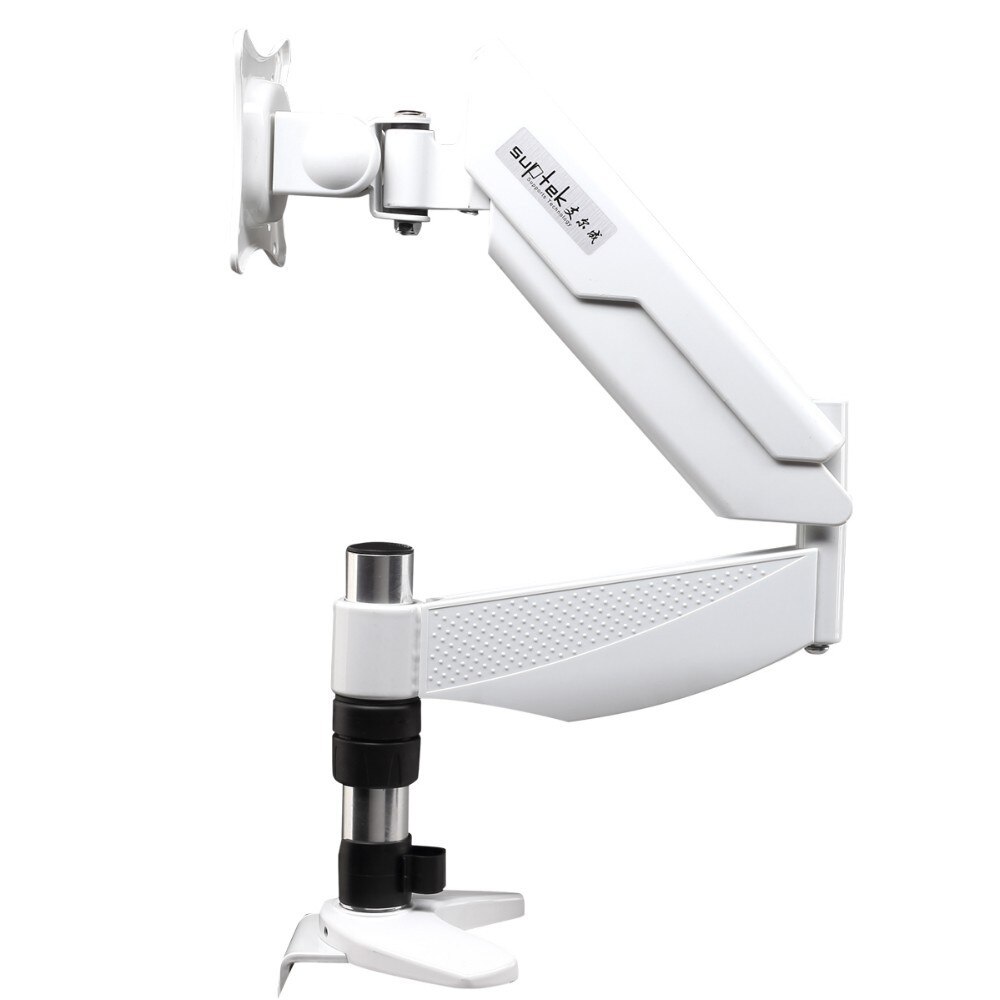 Ergonomic 10-27" Full Rotation Desktop Monitor Holder Gas Spring Arm TV Mount Free Lifting Bracket Loading 1.5-10kgs White black