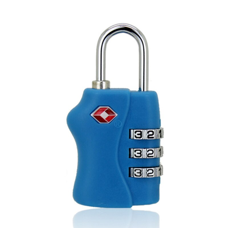 Luggage Metal Code Password Locks TSA Customs Code Lock TSA338 Luggage Small Lock Travel Safe Anti-Theft Password Lock Protectio: blue