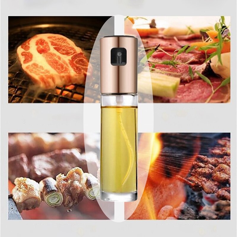 Glazen olijfolie verstuiver lekvrije druppels olie spray lege azijnfles olie dispenser voor koken salade bbq keuken bakken