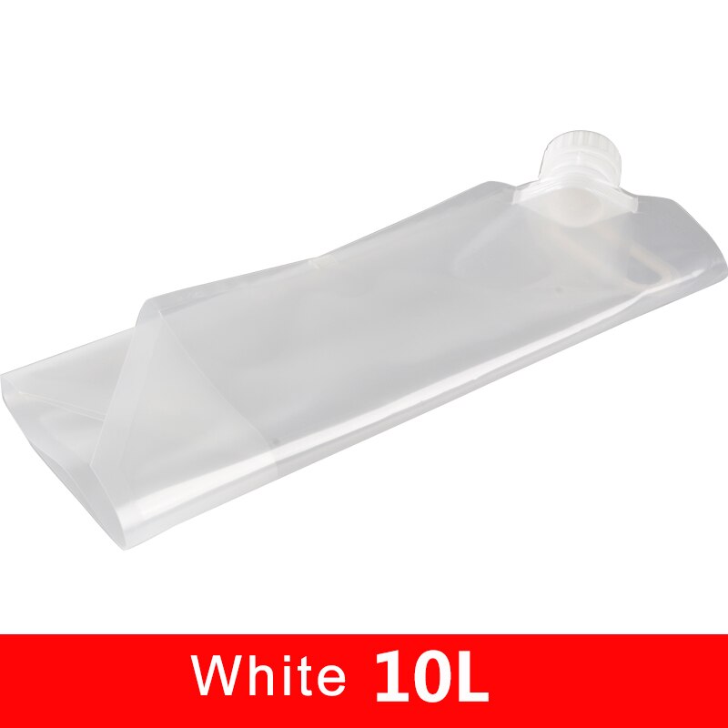 5L/10L Outdoor Waterzak Draagbare Grote Capaciteit Draagbare Water Zak Outdoor Bergbeklimmen Opvouwbare Waterzak Camping: 10L-White