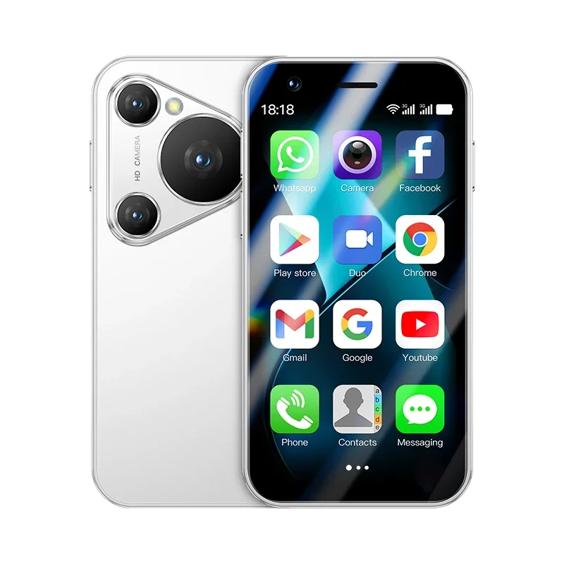Estreia mundial SOYES P70 Pro Max Mini Smartphone Android8.1 3.0 Polegadas 16GB 2000mAh Face ID Dual SIM Standby Play Store 3G: Branco