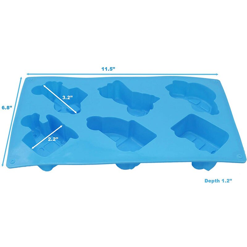 6 Cavity Vehicles Car Soap Mold Cars Shape Craft Art Silicone Molds For Soap Cake Chocolate Making Cute Cars Theme Craft Molds