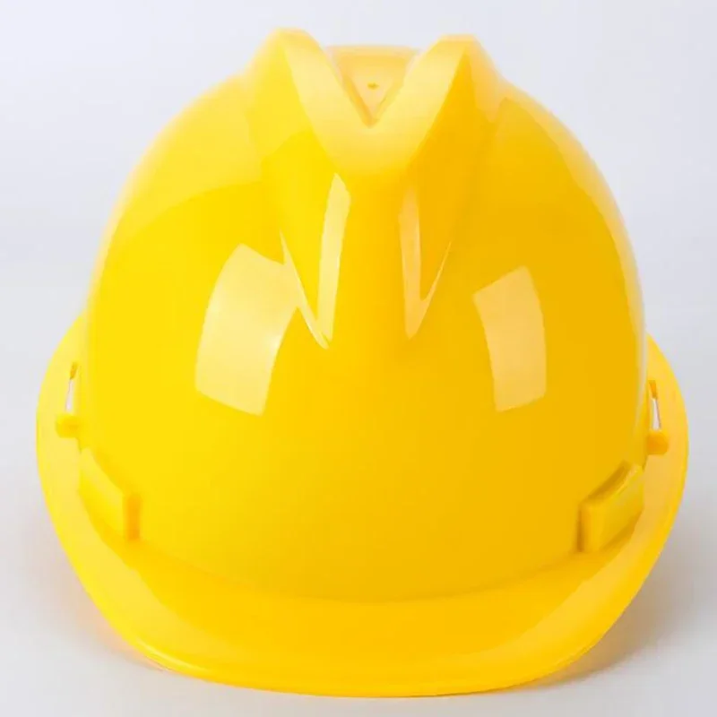 Worker Construction Site Protective Cap ABS Hard Hat V Shaped Adjustable Size Rotary Knob Safety Helmet