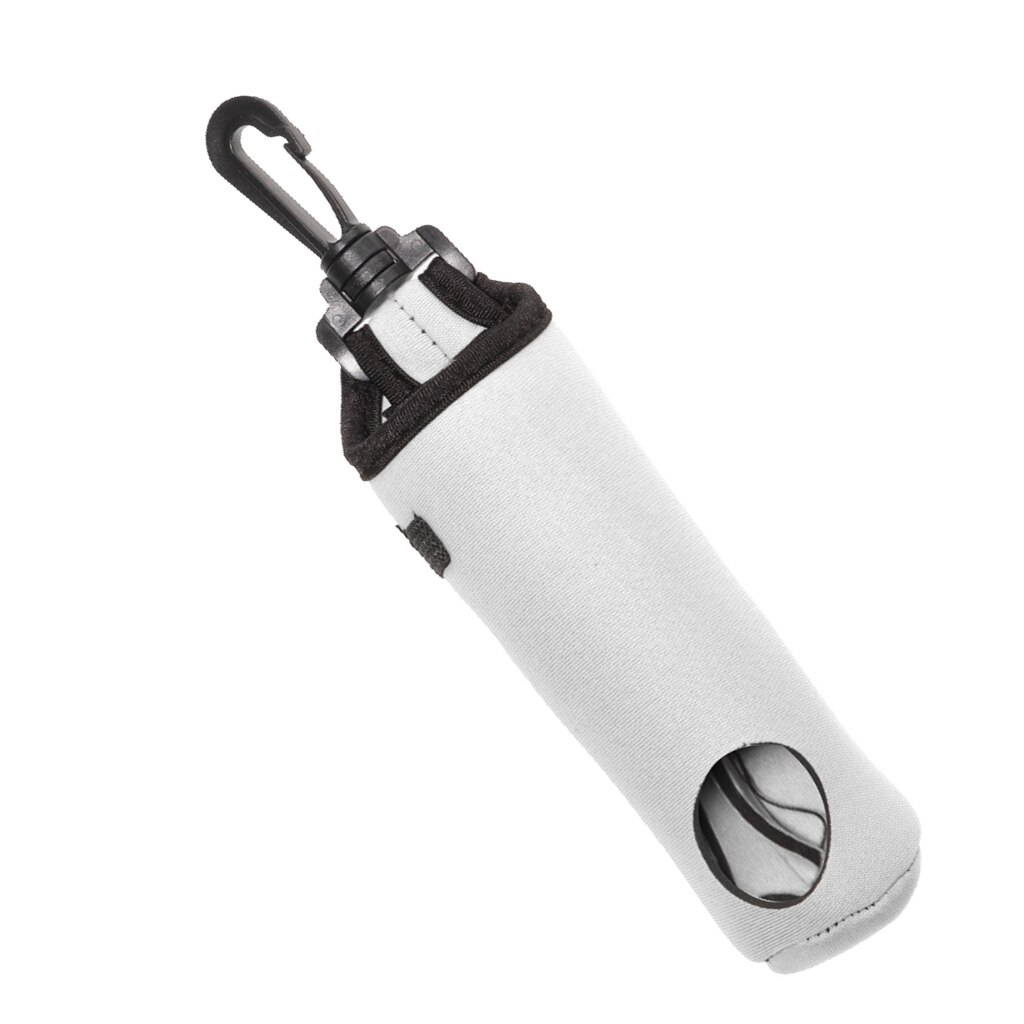 Neopren liten kompakt golf ball tees tilbehør bag holder holder deksel svingbart belte klips midje posere forskjellige farger: Hvit