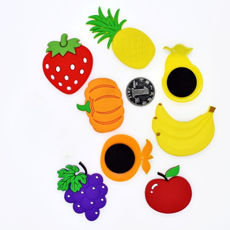 1PC 3D Cartoon Fridge Magnets Home Decoration Decoration Food Sticker Fruits Paster Lovely Kids Blackboard Vegetables