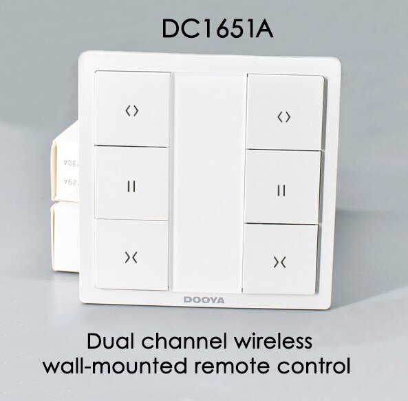 Dooya wall switch DC1651 double channel remote control,wireless wall mounted remote control for roller blinds