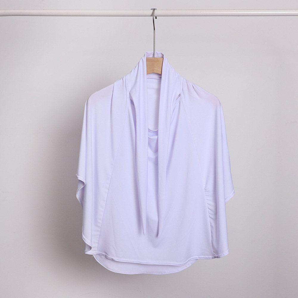 Ramadan Spring Summer Breathable Ironless Hijabs Long Instant Hijab Woman Ready To Wear With Face Masks Ready to Wear Hijabs: red brown