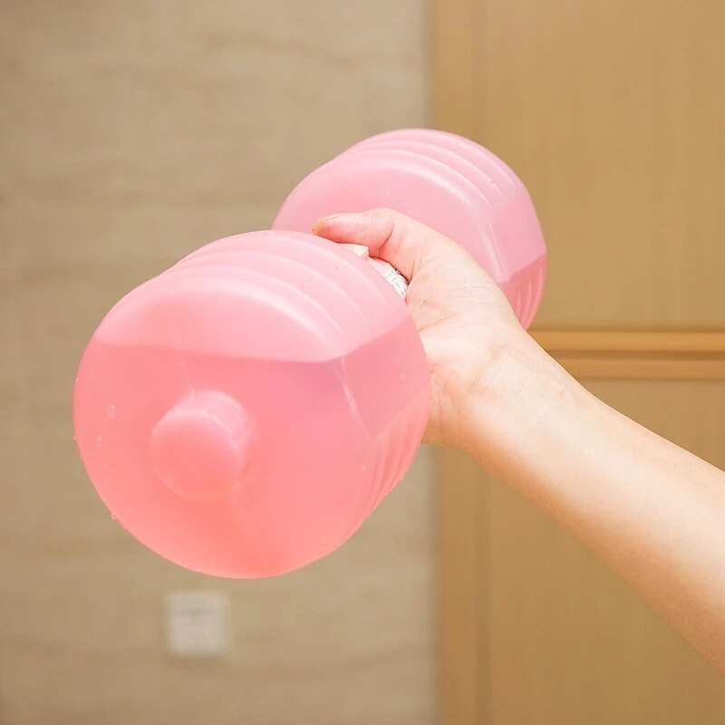 Mancuernas de agua para culturismo, pesas para adelgazar, equipo de gimnasio para Fitness, Yoga, Crossfit, entrenamiento, botella de plástico para ejercicio