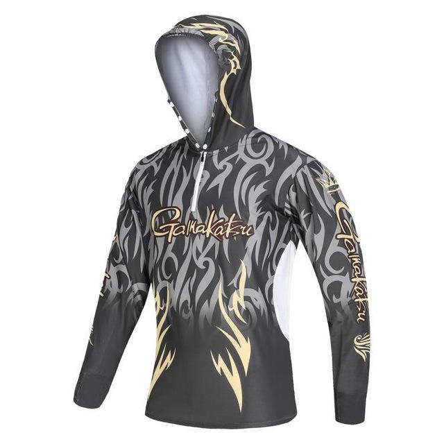 Gamakatsu Vissen Vest Zomer Mannen Lange Mouw Outdoor Fietsen Hooded Jas Snel Droog Ademend Shirtselectric Motorfiets: 31 / XXL
