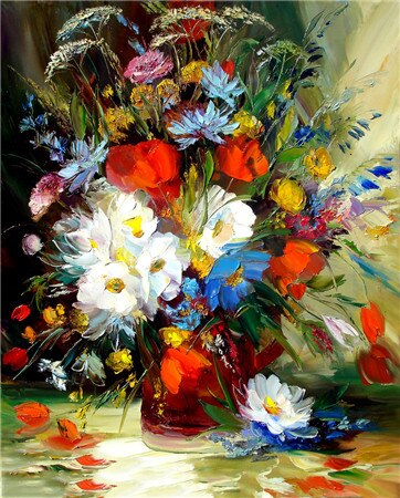 HUACAN Picture By Numbers Kits Flower Dawing On Canvas HandPainted Painting Art DIY Home Decoration: SZHC1-2702