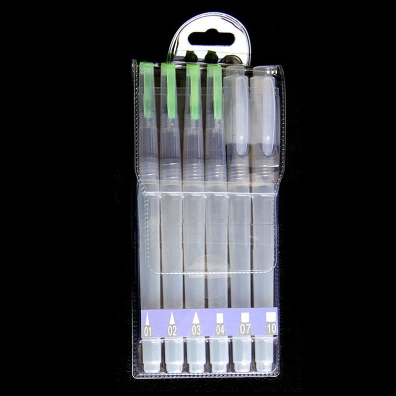kemila writing brush 6Pcs Different Shape Barrel Water Pen Watercolor Painting Promotional Pen Calligraphy Drawing Art Supplies