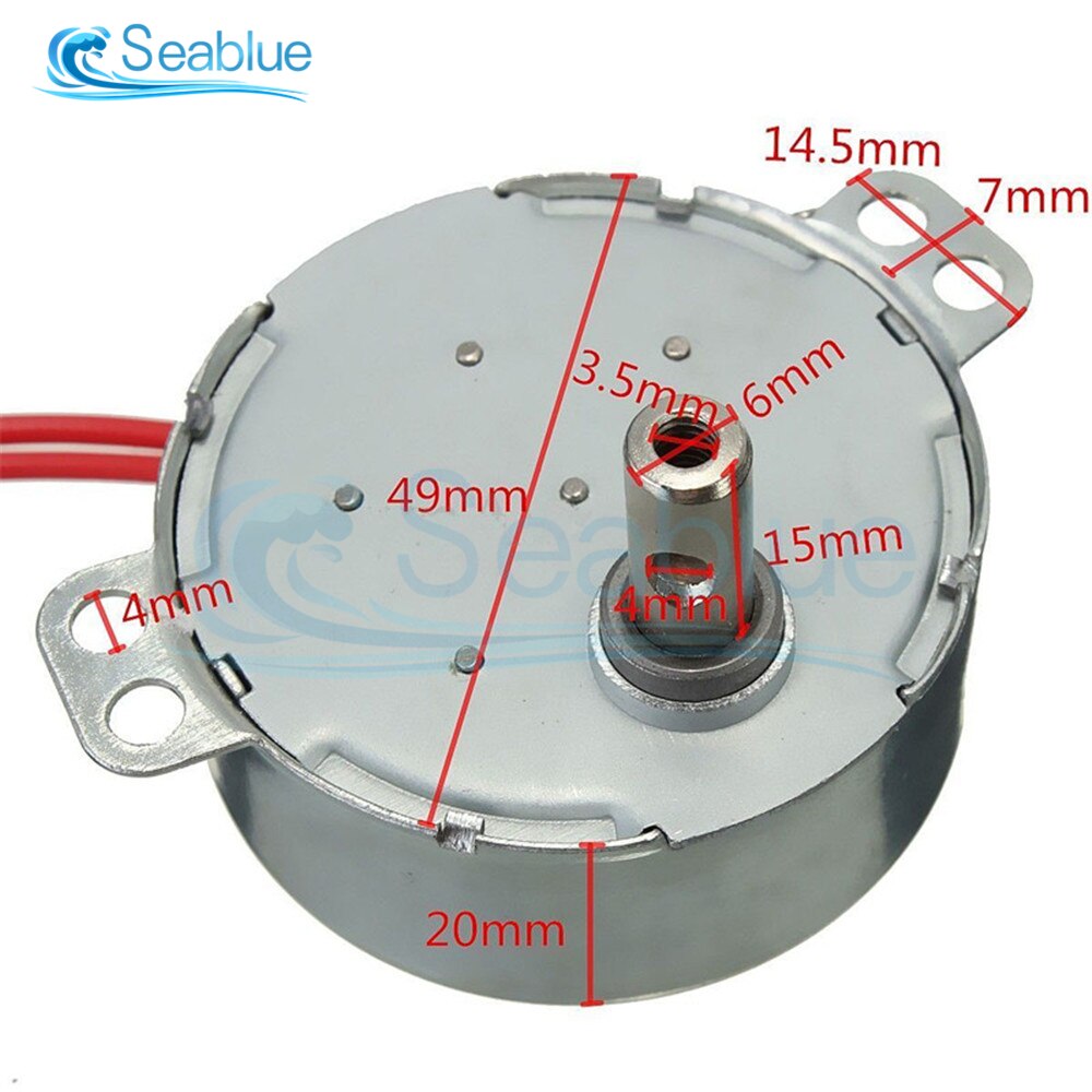TYC-50 AC 12V 220-240V 50/60Hz Synchronous Motor 5-6RPM Robust Torque 4W CW/CCW TYC-50 For Fan Motor Induction Cooker