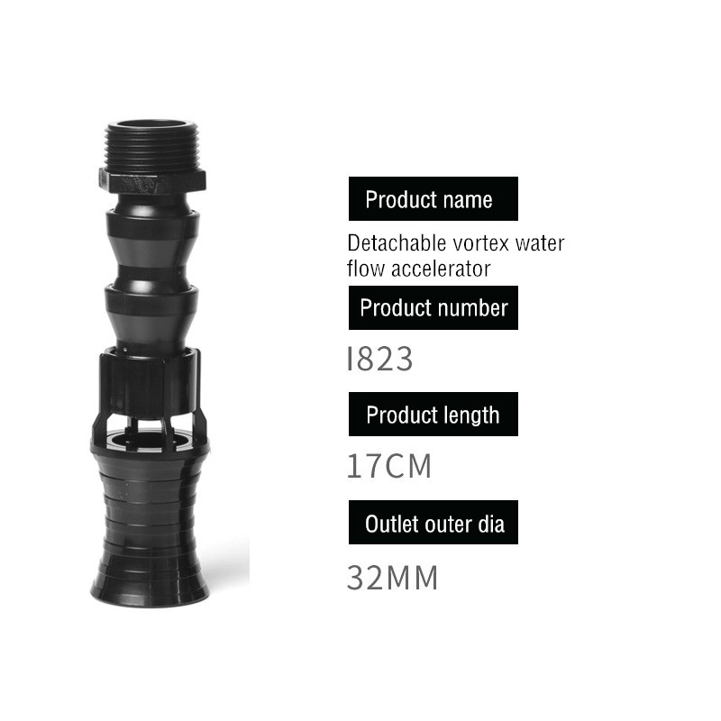 Wide Vortex Twist Water Flow Accelerators Adjustable Direction Aquarium Rotating Water Outlet Nozzle for Hose 1/2" 3/4'' 1": 1inch