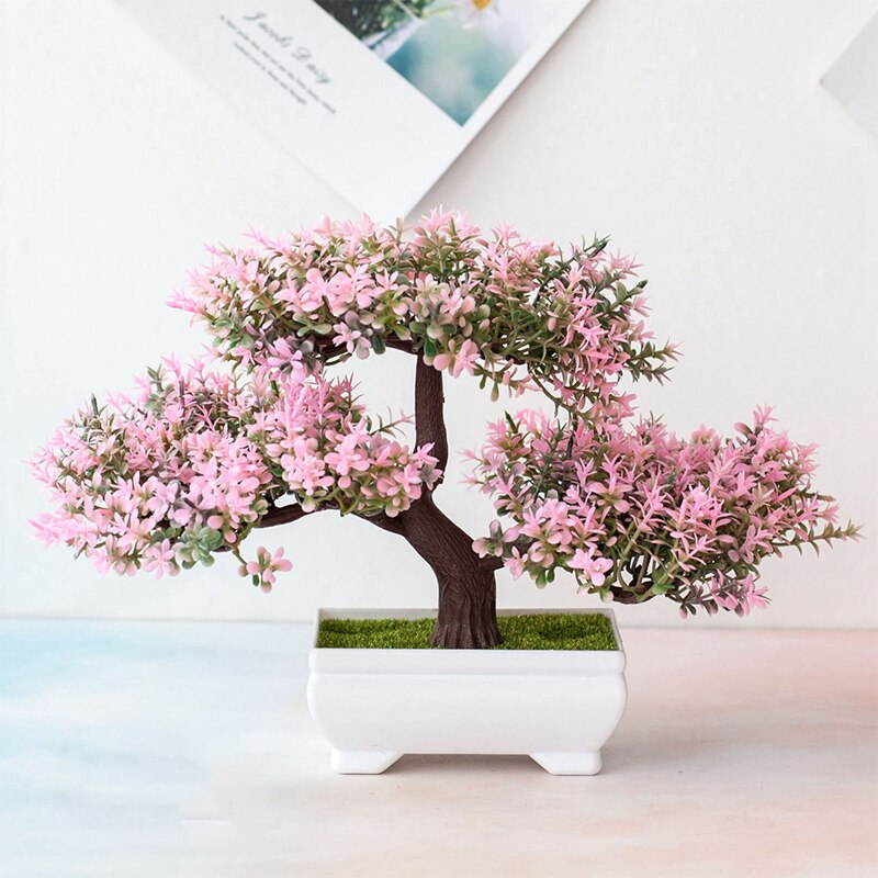 Kunstplanten Pine Bonsai Kleine Boom Pot Planten Nep Bloemen Ingemaakte Ornamenten Voor Home Decoratie Hotel Tuin Decor