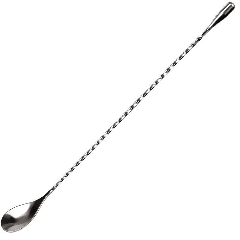 Mixing Spoon Stainless Steel Set of 2 Cocktail Bar Tool (12 Inches) Japanese Style Teardrop End