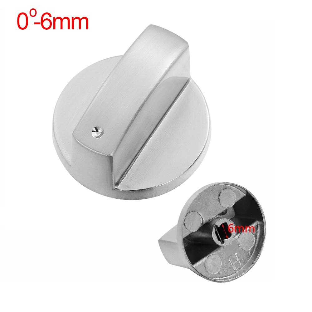2Pcs 6/8mm Universal Metal Rotary Switch Control Knobs Replacement for Kitchen Cooker Gas Stove Oven Cooktop Accessories: 0-6mm