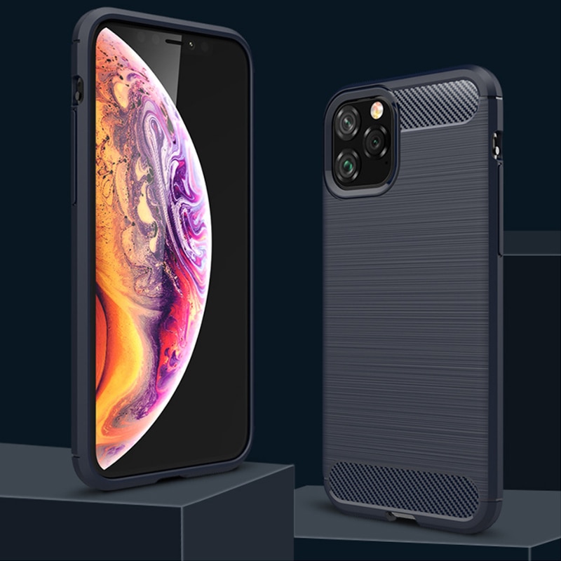 Suitable for iphoneSE protective cover mobile phone shell apple xs max carbon fiber 11pro mobile phone anti-fall cover