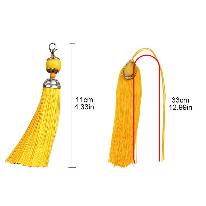 Handgjorda buddha pärldisk dekoration polyester tofsar med hängande ring siden  r9jf