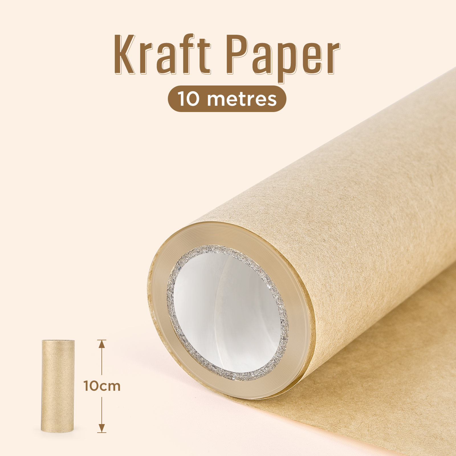 Rollo de papel Kraft marrón de 10M para envolver , embalaje móvil, arte, artesanía, papel de de biodegradable, envoltura de embalaje gruesa: Gris claro