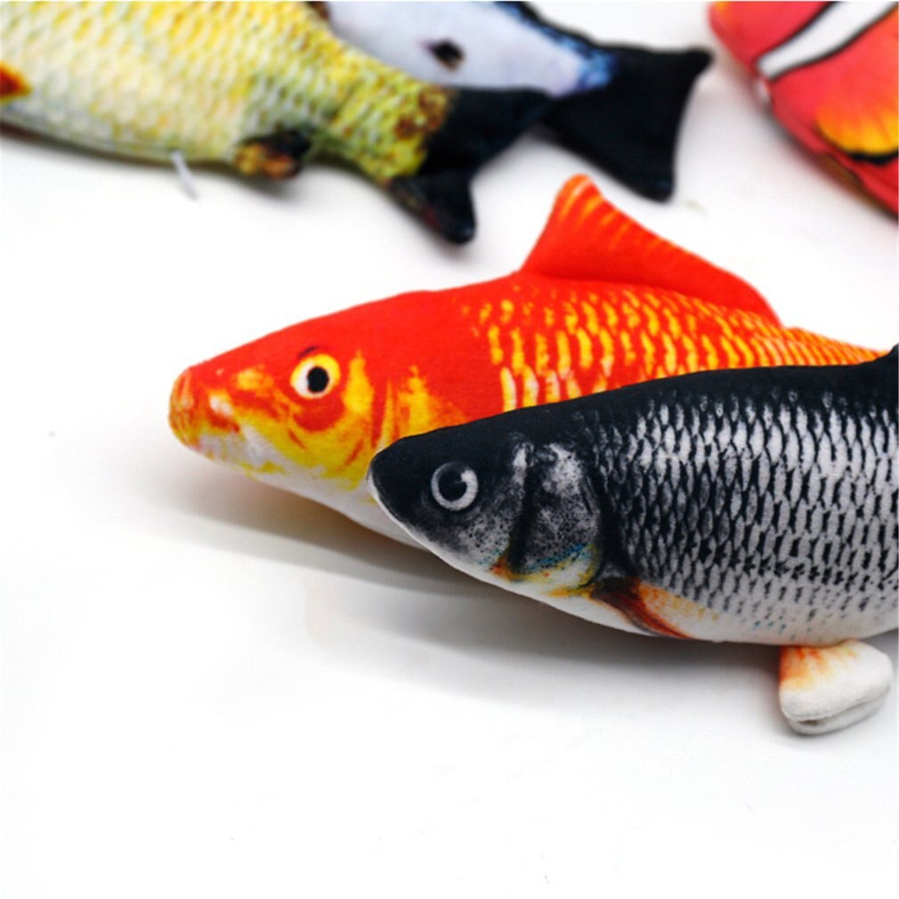 1 Pcs Simulatie Elektrische Springen Vis Netto Rode Vis Simulatie Elektrische Vis Huisdier Speelgoed Vis Pluche Kinderspeelgoed