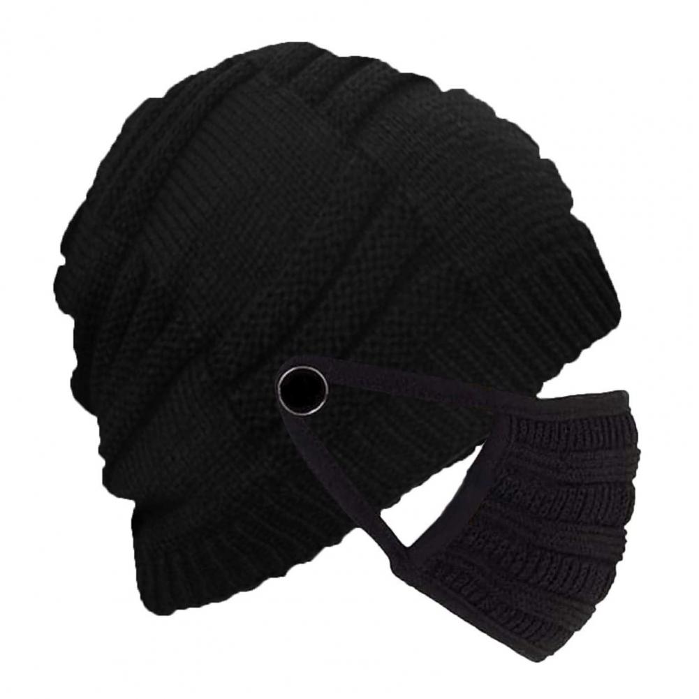 Gebreide Muts Unisex Winter Gebreide Muts Warm Cap Met Gezicht Cover Winddicht Beanie Hoofddeksels