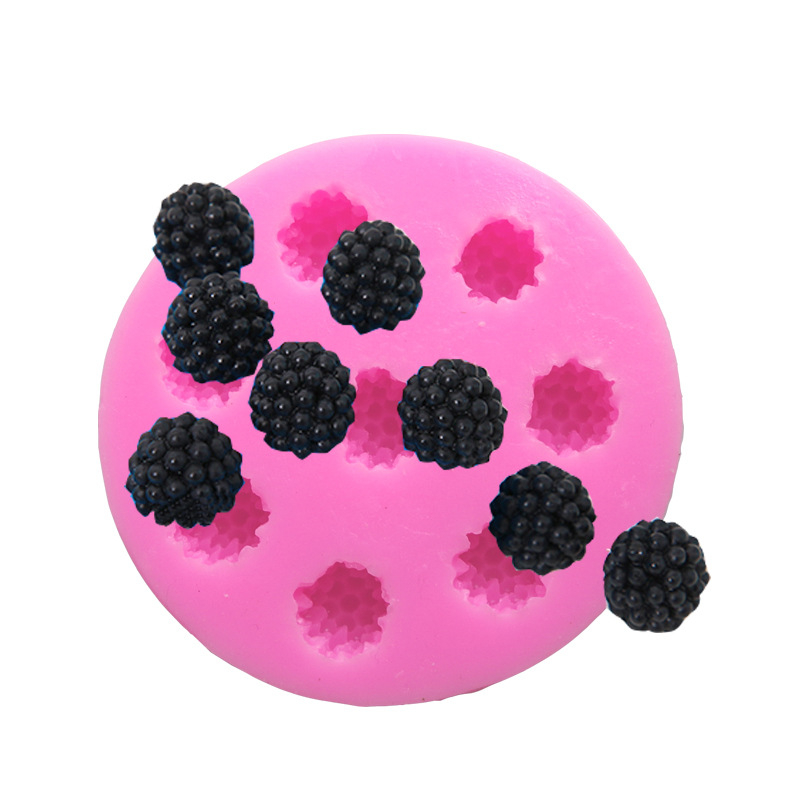 1Pc 8 Gaten Raspberry Vorm Cakevorm Siliconen Berry Fondant Mold Cake Decoratie Tool H564