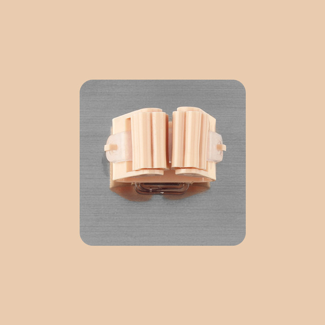 Adhesive Multi-Purpose Hooks Wall Mounted Mop Organizer Holder RackBrush Broom Hanger Hook Kitchen Bathroom Strong Hooks: A-pink-8X8cm