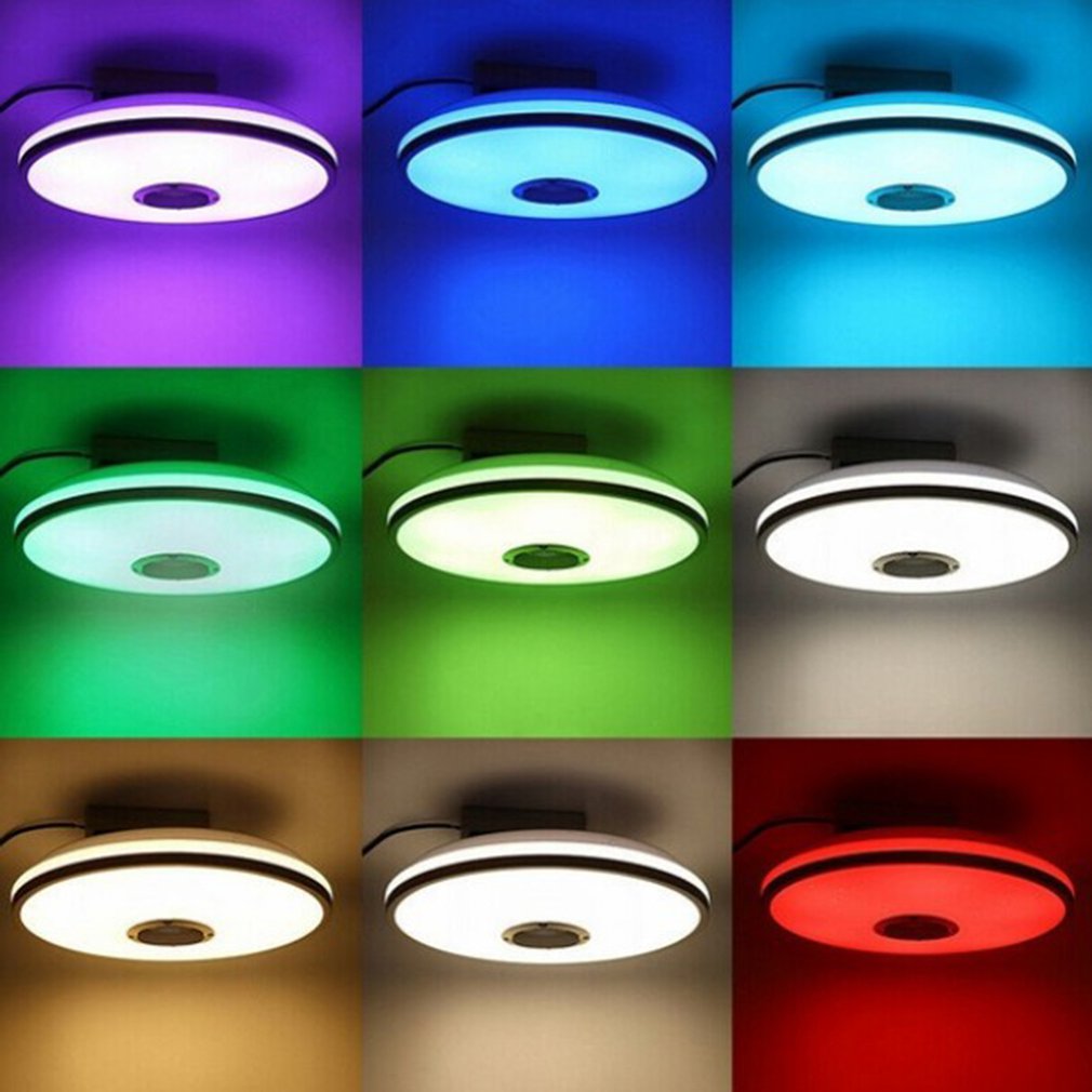 Intelligente bluetooth-musik-led-deckenleuchten, farbenfrohe heimbeleuchtung per app, bluetooth-musiklicht, schlafzimmerlampen, intelligente deckenleuchte