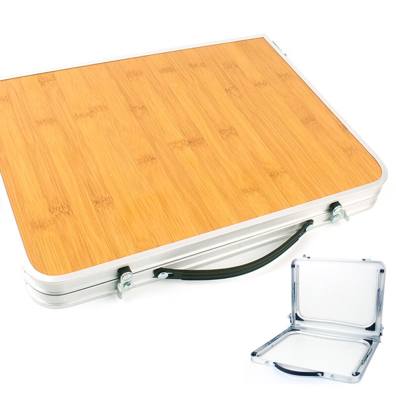 Mini Folding Table Outdoor Camping Bamboo Board Table Portable Portable Picnic Barbecue Small Size Table Bed Computer Table
