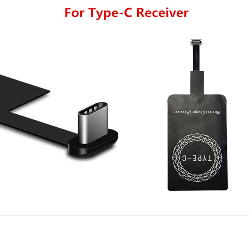 Qi Wireless Charger Receiver For iPhone7 6 6s 5s 7 Plus Universal Wireless Charging Receiver Module For Type-C Micro USB Phone