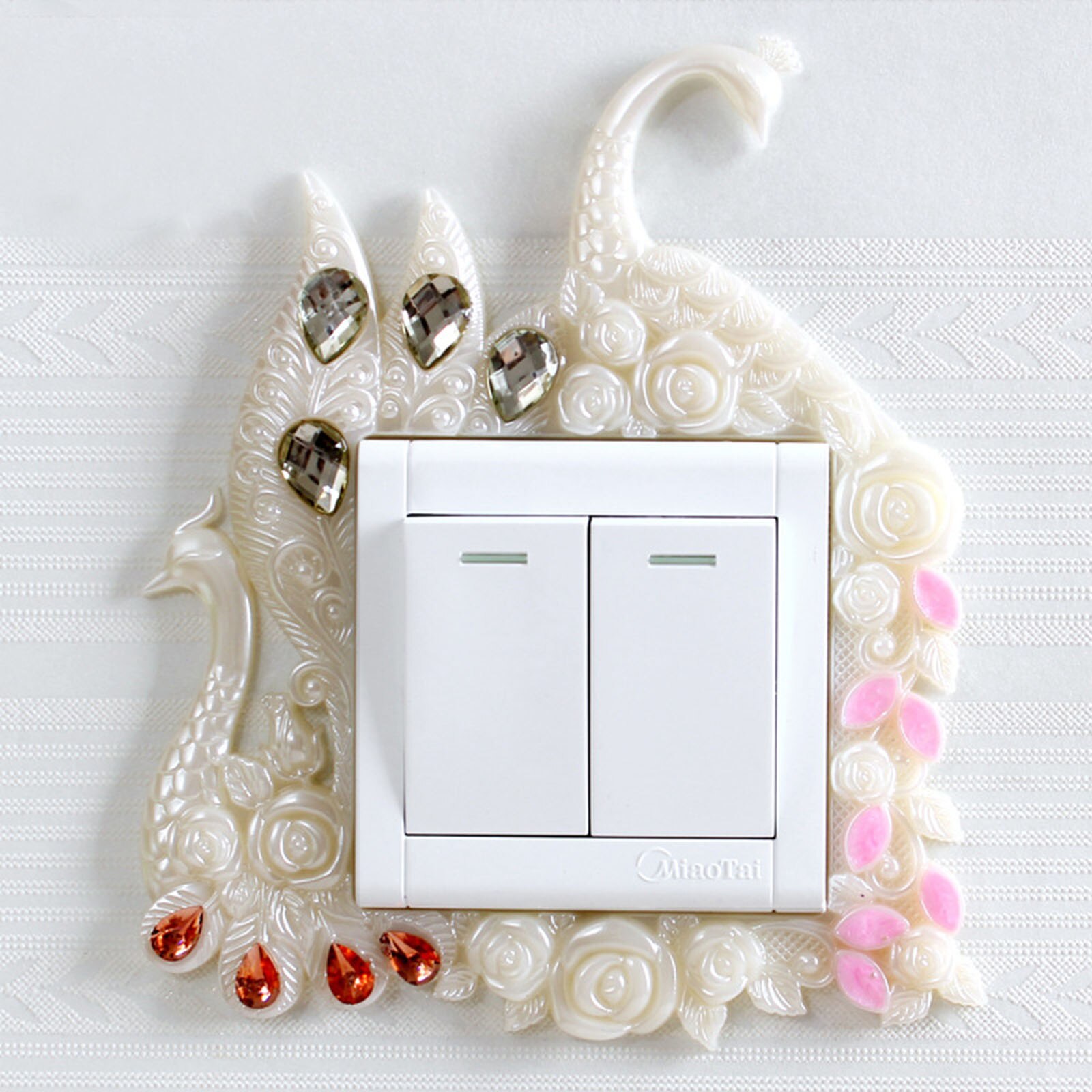 18 Stijlen Europese Stijl Draagbare Socket Decals Schakelaar Luxe Vierkante Kant Lichtschakelaar Cover Pastel Home Decor 1 Stuk: 15