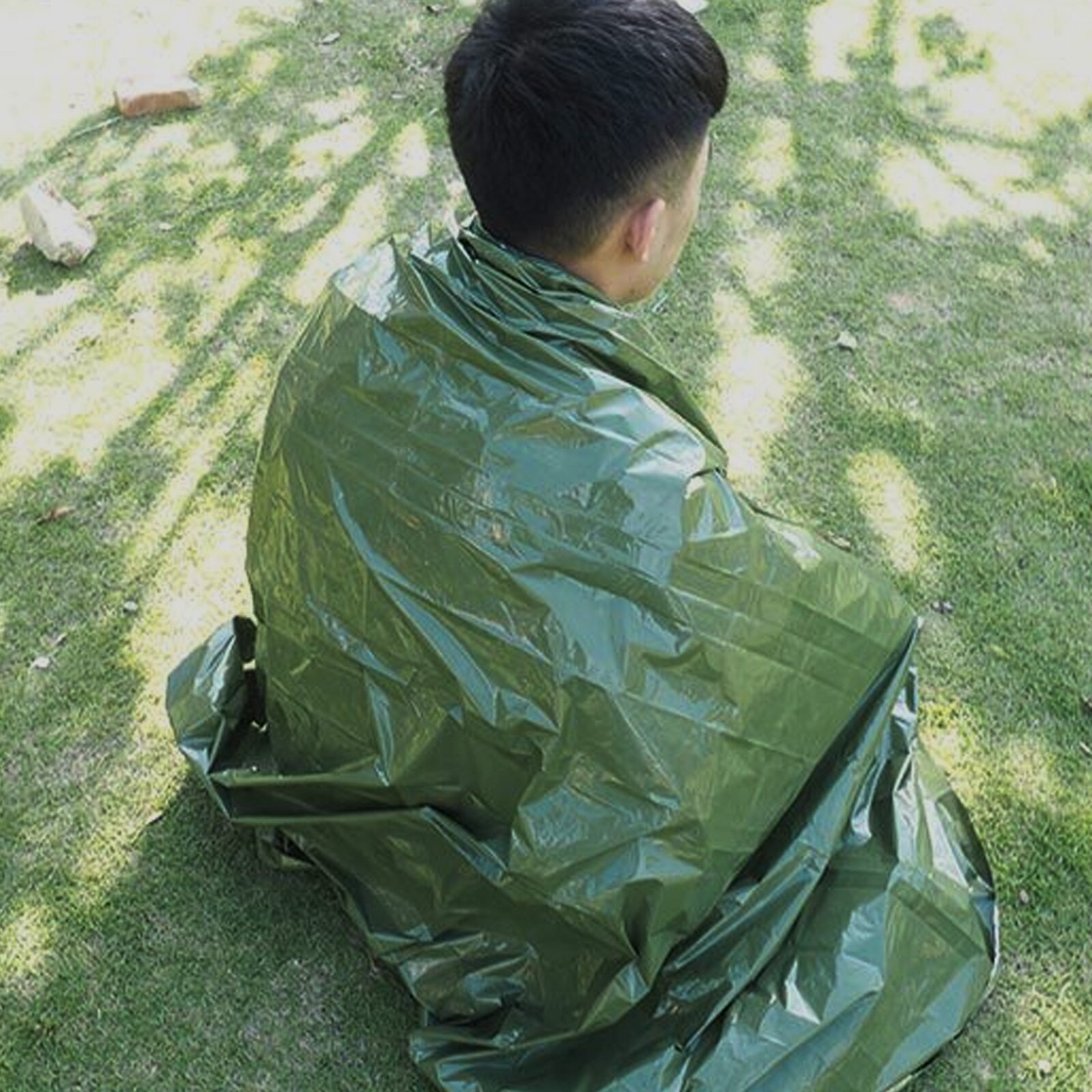 1 set notfallschlafsack, thermosack, überlebensschlafsack, decke, zelt