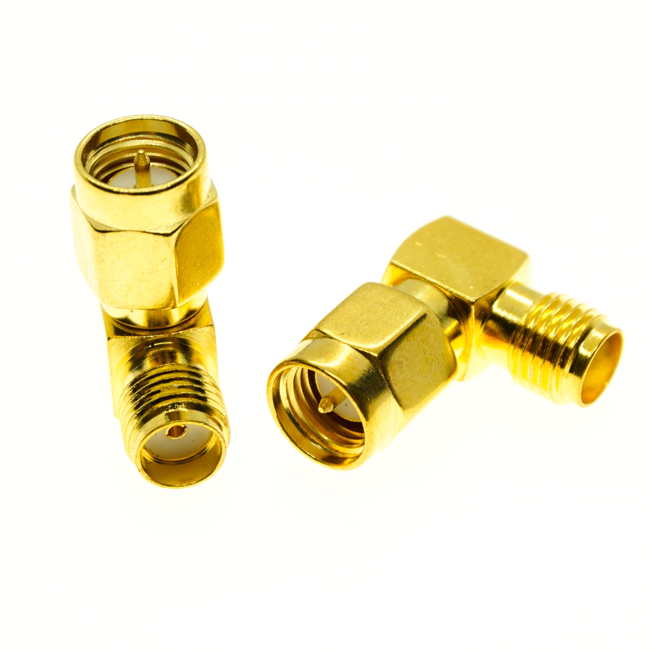Sma Naar Sma Kabel Connector Socket Broches Sma Male Naar Sma Vrouwelijke Plug 90 Graden Haakse Vergulde Messing rf Adapter